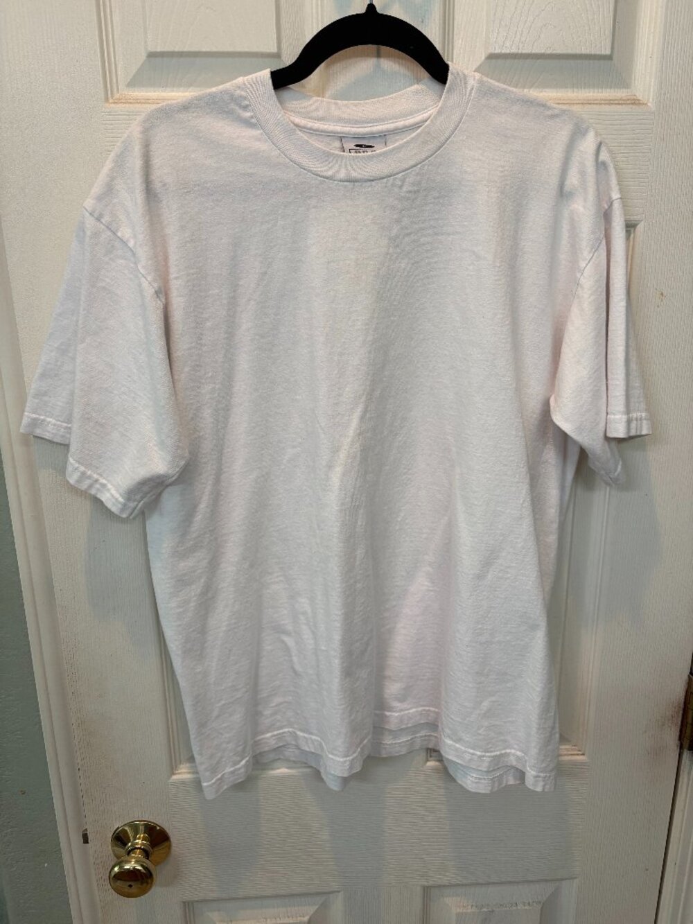 🛍️ Pro Club Heavy Weight White Blank T-Shirt Size L Short Sleeve